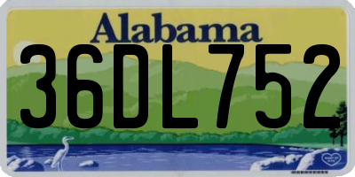 AL license plate 36DL752