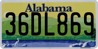 AL license plate 36DL869