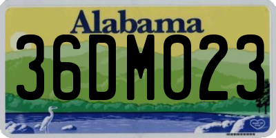 AL license plate 36DM023