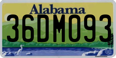AL license plate 36DM093