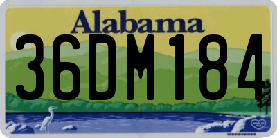AL license plate 36DM184
