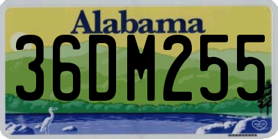 AL license plate 36DM255