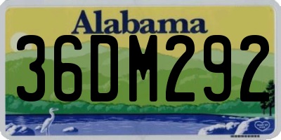 AL license plate 36DM292