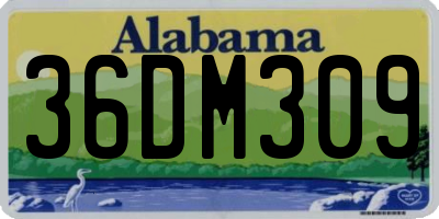 AL license plate 36DM309
