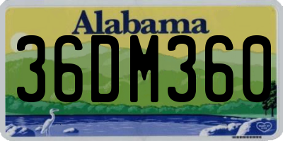 AL license plate 36DM360