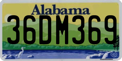 AL license plate 36DM369