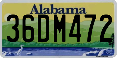 AL license plate 36DM472