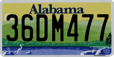 AL license plate 36DM477