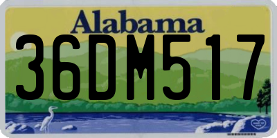 AL license plate 36DM517