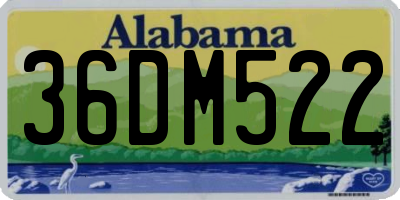 AL license plate 36DM522