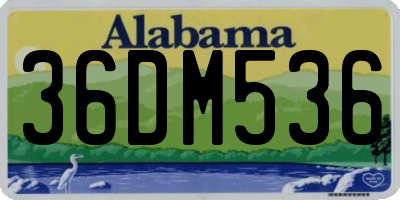 AL license plate 36DM536
