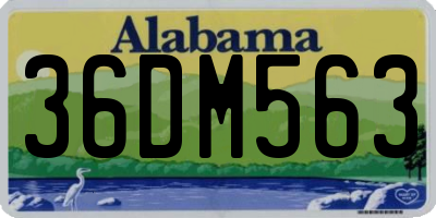 AL license plate 36DM563