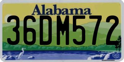 AL license plate 36DM572