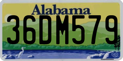 AL license plate 36DM579