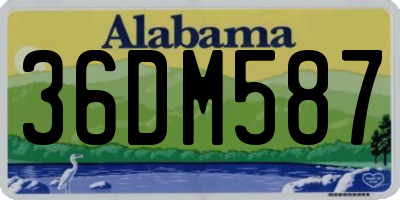 AL license plate 36DM587