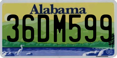 AL license plate 36DM599