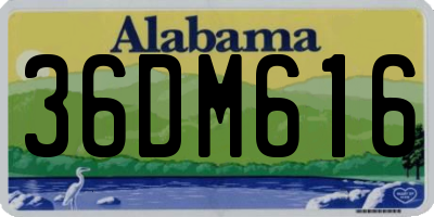 AL license plate 36DM616