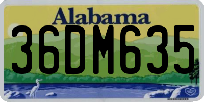 AL license plate 36DM635