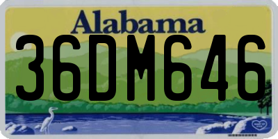 AL license plate 36DM646
