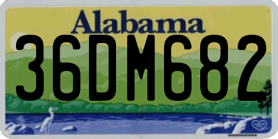AL license plate 36DM682
