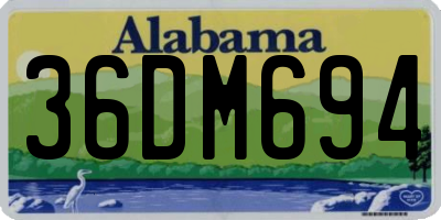 AL license plate 36DM694