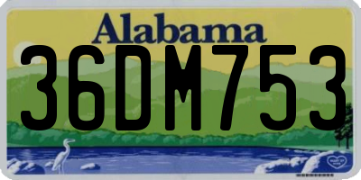 AL license plate 36DM753