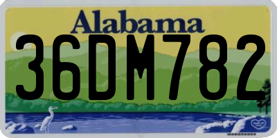 AL license plate 36DM782