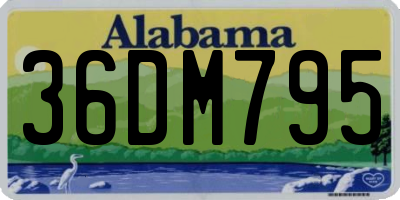 AL license plate 36DM795