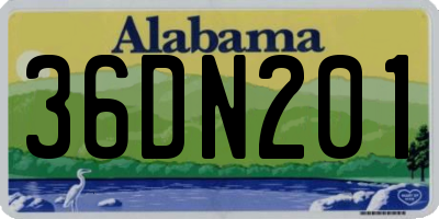 AL license plate 36DN201