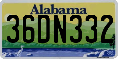 AL license plate 36DN332