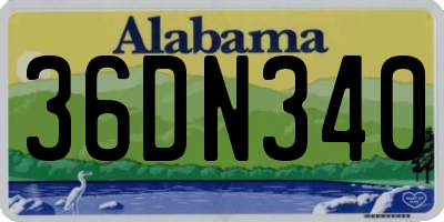 AL license plate 36DN340