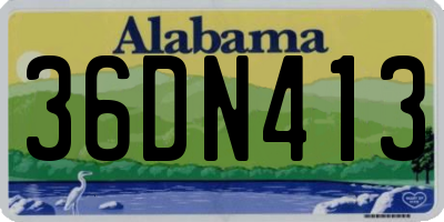 AL license plate 36DN413