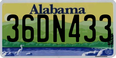 AL license plate 36DN433