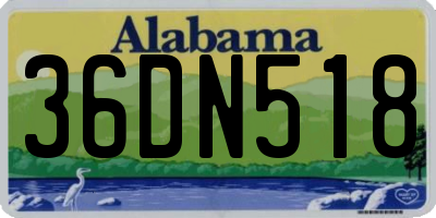 AL license plate 36DN518