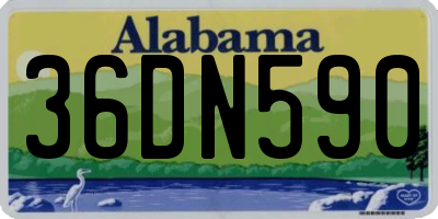 AL license plate 36DN590