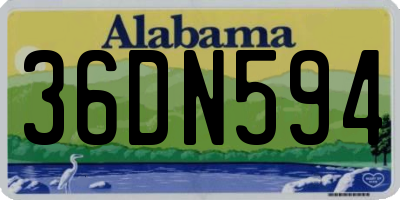 AL license plate 36DN594