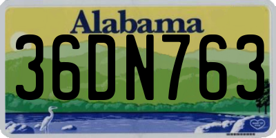 AL license plate 36DN763