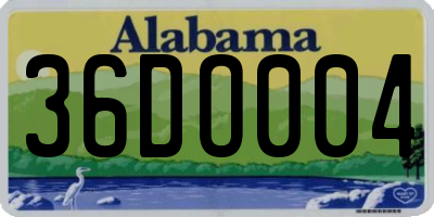 AL license plate 36DO004