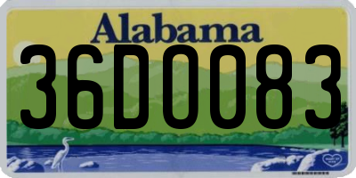 AL license plate 36DO083