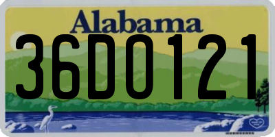AL license plate 36DO121