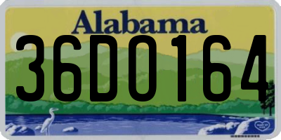 AL license plate 36DO164