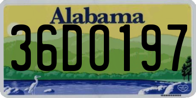 AL license plate 36DO197