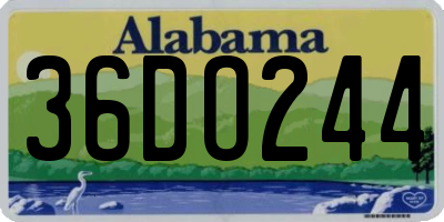 AL license plate 36DO244