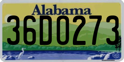 AL license plate 36DO273