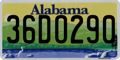 AL license plate 36DO290
