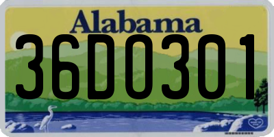 AL license plate 36DO301