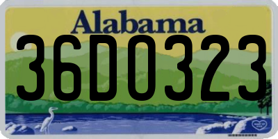 AL license plate 36DO323