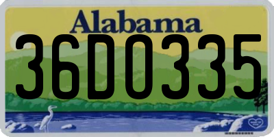 AL license plate 36DO335