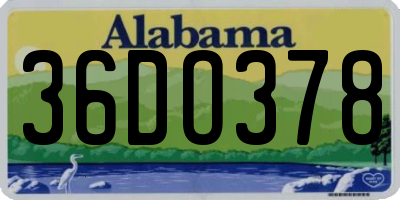 AL license plate 36DO378