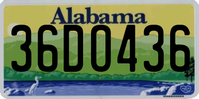 AL license plate 36DO436